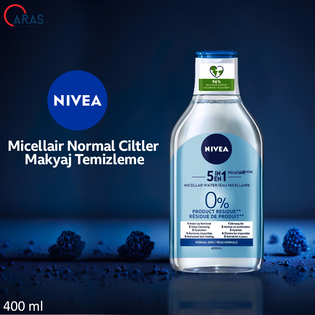 Micellair Normal Ciltler Makyaj Temizleme میسلار واتر پوست نرمال نیوآ